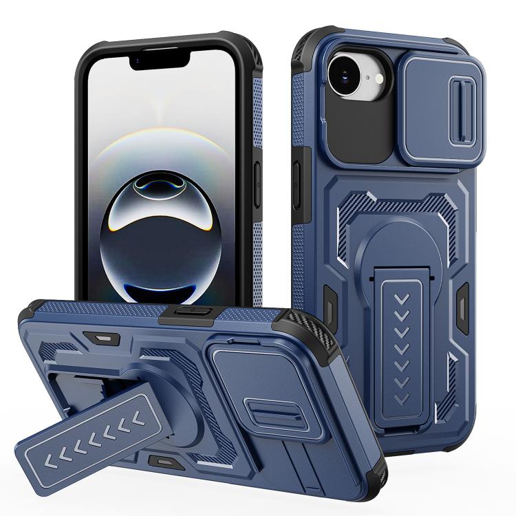 Slid Camera Shield Invisible Holder PC Hybrid TPU Phone Case, For iPhone 18, For iPhone 18 Pro, For iPhone 18 Pro Max, For iPhone 17e / 16e