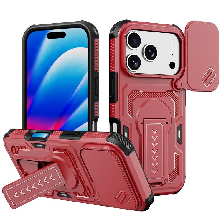 Slid Camera Shield Invisible Holder PC Hybrid TPU Phone Case, For iPhone 18, For iPhone 18 Pro, For iPhone 18 Pro Max, For iPhone 17e / 16e