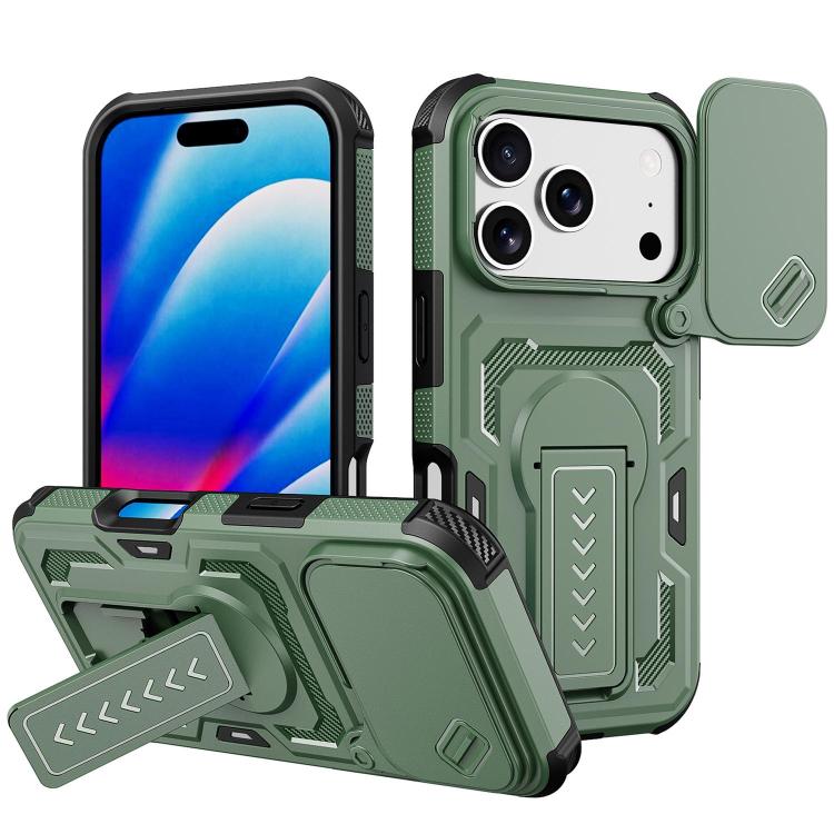 Slid Camera Shield Invisible Holder PC Hybrid TPU Phone Case, For iPhone 18, For iPhone 18 Pro, For iPhone 18 Pro Max, For iPhone 17e / 16e