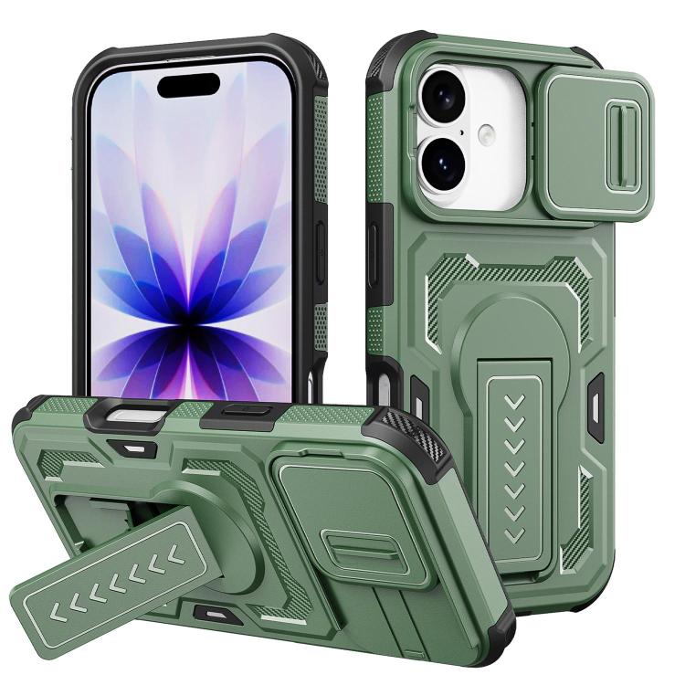 Slid Camera Shield Invisible Holder PC Hybrid TPU Phone Case, For iPhone 18, For iPhone 18 Pro, For iPhone 18 Pro Max, For iPhone 17e / 16e