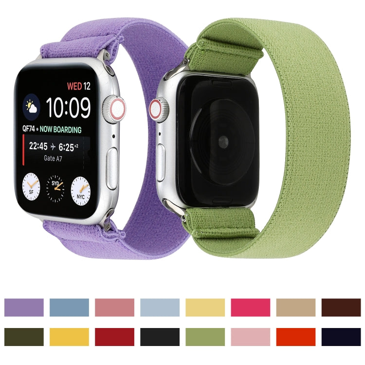 Solid Color Silicone Replacement Strap Watchband, For Apple Watch Series  7  45mm / & 6 & SE & 5 & 4 44mm