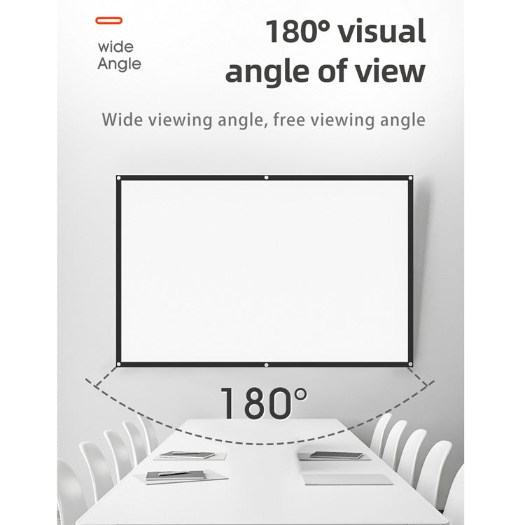 Simple Folding High Density Polyester Projector Film Curtain, 60 inch (4:3) Projection Area: 120x90cm, 72 inch (16:9) Projection Area: 159x90cm, 72 inch (4:3) Projection Area: 146x110cm, 84 inch (16:9) Projection Area: 186x105cm...