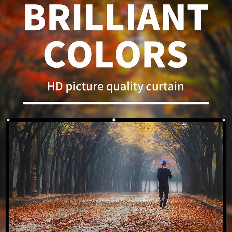Simple Folding Thin Polyester Projector Film Curtain, 60 inch (16:9) Projection Area: 132x75cm, 60 inch (4:3) Projection Area: 120x90cm, 72 inch (16:9) Projection Area: 159x90cm, 72 inch (4:3) Projection Area: 146x110cm...