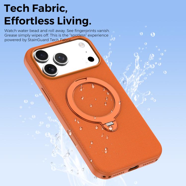 Tech Fabric 360 Rotation Holder Magnetic Phone Case with AI Camera Button, For iPhone 16 Pro Max, For iPhone 16 Pro, For iPhone 16