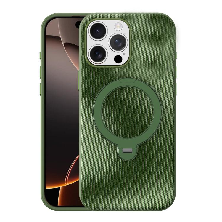 Tech Fabric 360 Rotation Holder Magnetic Phone Case with AI Camera Button, For iPhone 16 Pro Max, For iPhone 16 Pro, For iPhone 16