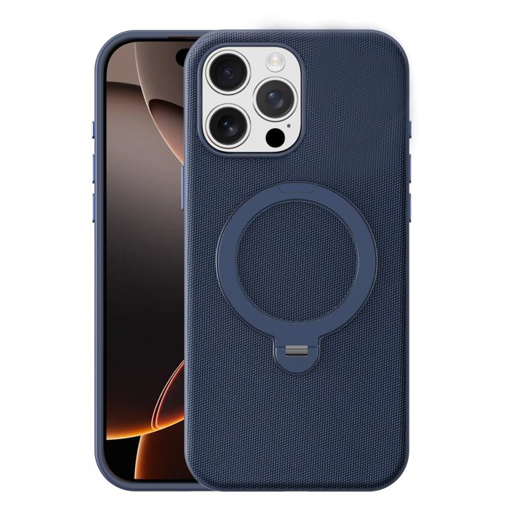Tech Fabric 360 Rotation Holder Magnetic Phone Case with AI Camera Button, For iPhone 16 Pro Max, For iPhone 16 Pro, For iPhone 16