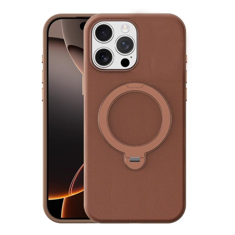 Tech Fabric 360 Rotation Holder Magnetic Phone Case with AI Camera Button, For iPhone 16 Pro Max, For iPhone 16 Pro, For iPhone 16