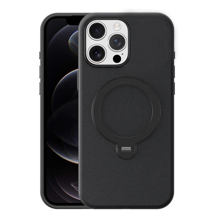 Tech Fabric 360 Rotation Holder Magnetic Phone Case with AI Camera Button, For iPhone 16 Pro Max, For iPhone 16 Pro, For iPhone 16