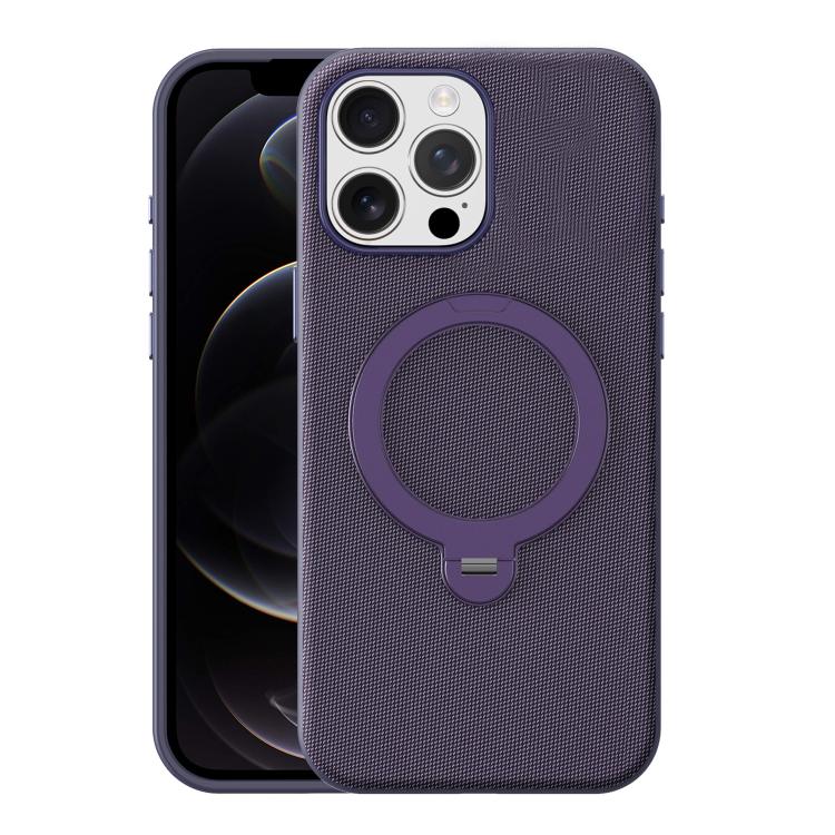 Tech Fabric 360 Rotation Holder Magnetic Phone Case with AI Camera Button, For iPhone 16 Pro Max, For iPhone 16 Pro, For iPhone 16