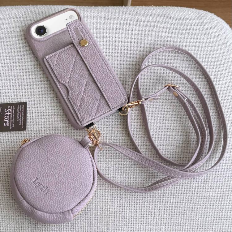 Diamond Pattern Wristband Card Slot PU Phone Case with Small Wallet, For iPhone Air, For iPhone 16 Pro Max