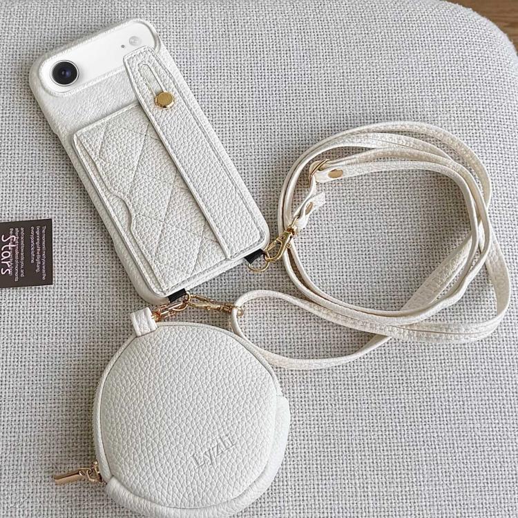 Diamond Pattern Wristband Card Slot PU Phone Case with Small Wallet, For iPhone Air, For iPhone 16 Pro Max