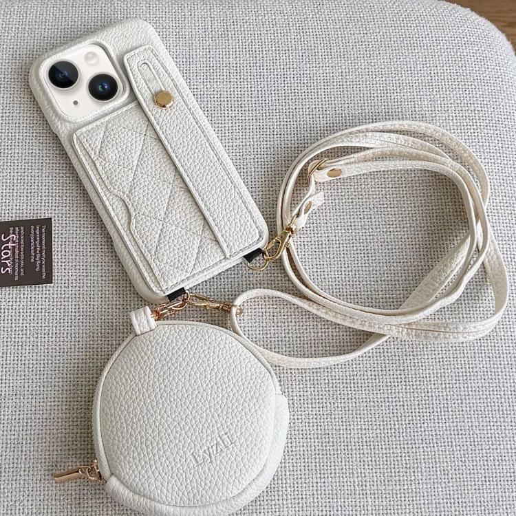Diamond Pattern Wristband Card Slot PU Phone Case with Small Wallet, For iPhone 15 Pro, For iPhone 15 Plus