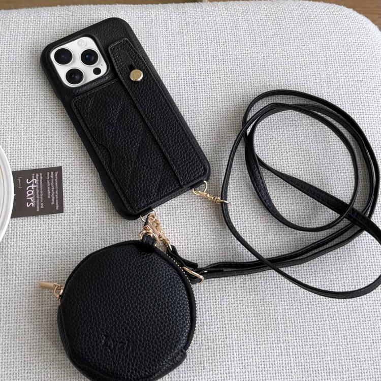 Diamond Pattern Wristband Card Slot PU Phone Case with Small Wallet, For iPhone 13 Pro Max, For iPhone 13 Pro