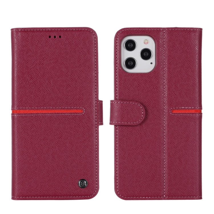 GEBEI Top-grain Leather Horizontal Flip Protective Case with Holder & Card Slots & Wallet & Photo Frame, For iPhone 12 / 12 Pro, For iPhone 12 Pro Max