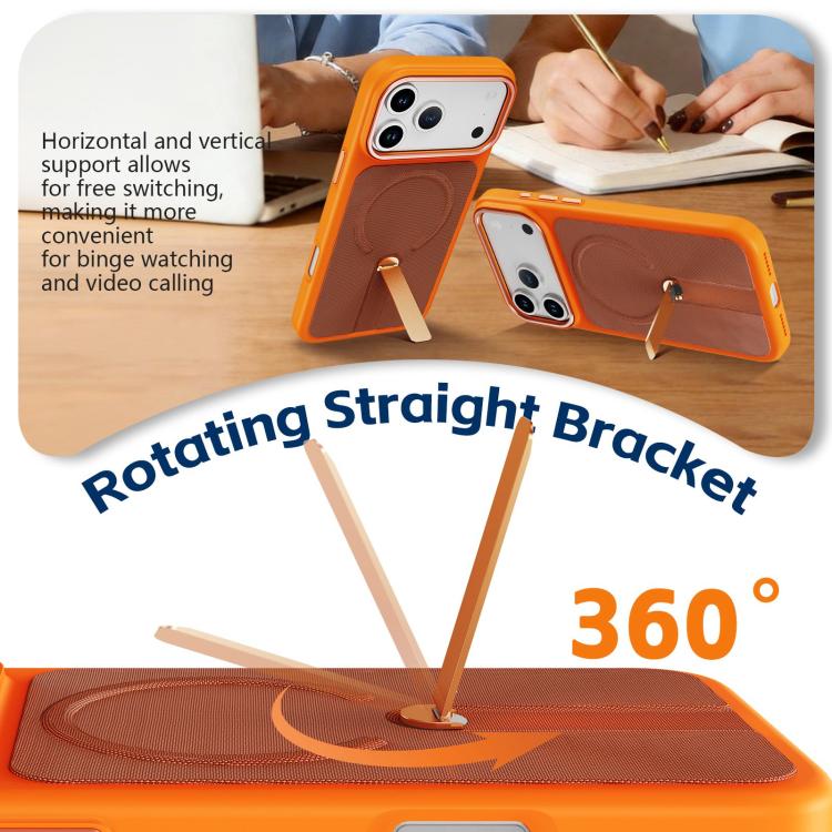 Tech Fabric Rotating Stand Magnetic Phone Case, For iPhone 16 Pro, For iPhone 16 Plus, For iPhone 16