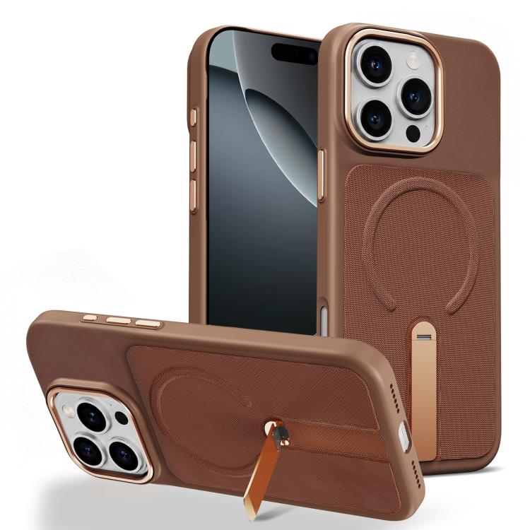 Tech Fabric Rotating Stand Magnetic Phone Case, For iPhone 16 Pro, For iPhone 16 Plus, For iPhone 16