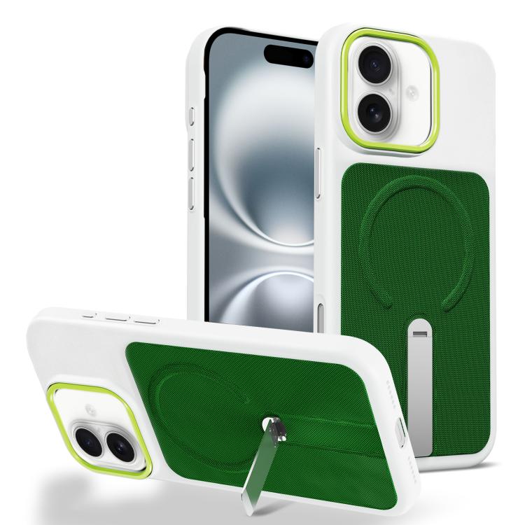 Tech Fabric Rotating Stand Magnetic Phone Case, For iPhone 16 Pro, For iPhone 16 Plus, For iPhone 16