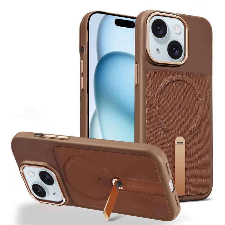 Tech Fabric Rotating Stand Magnetic Phone Case, For iPhone 15, For iPhone 14 Plus, For iPhone 14