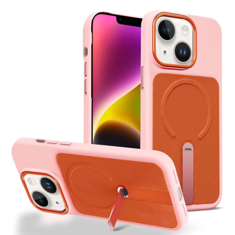 Tech Fabric Rotating Stand Magnetic Phone Case, For iPhone 15, For iPhone 14 Plus, For iPhone 14