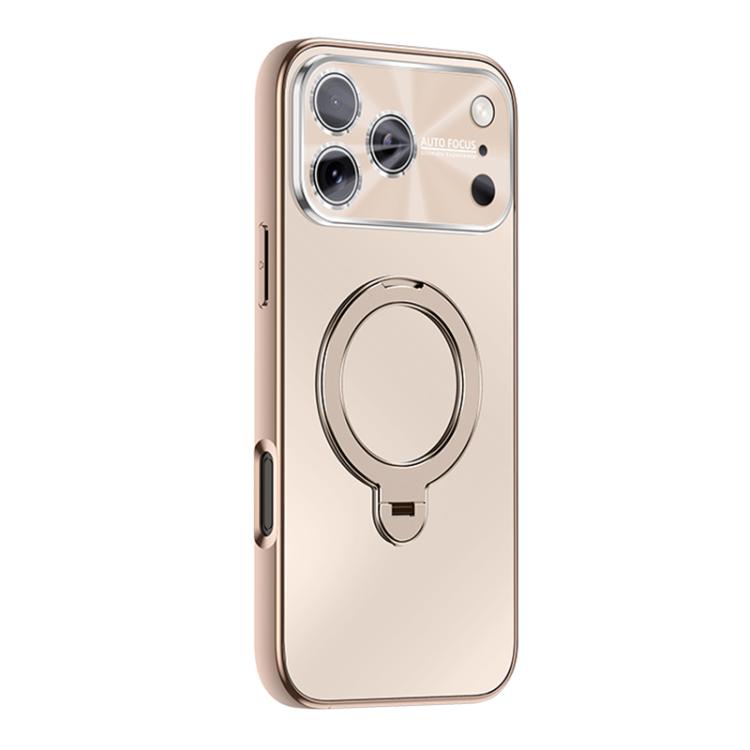 Electroplated Matte Fulcrum Magnetic Holder Phone Case, For iPhone 15, For iPhone 14, For iPhone 14 Pro, For iPhone 14 Pro Max
