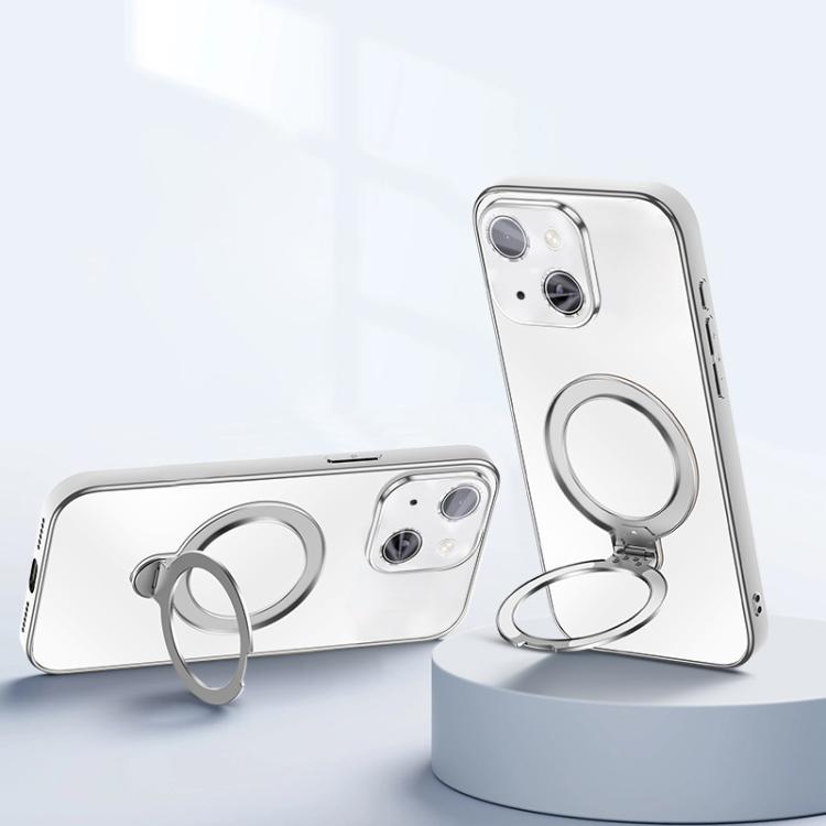 Electroplated Matte Fulcrum Magnetic Holder Phone Case, For iPhone 15, For iPhone 14, For iPhone 14 Pro, For iPhone 14 Pro Max