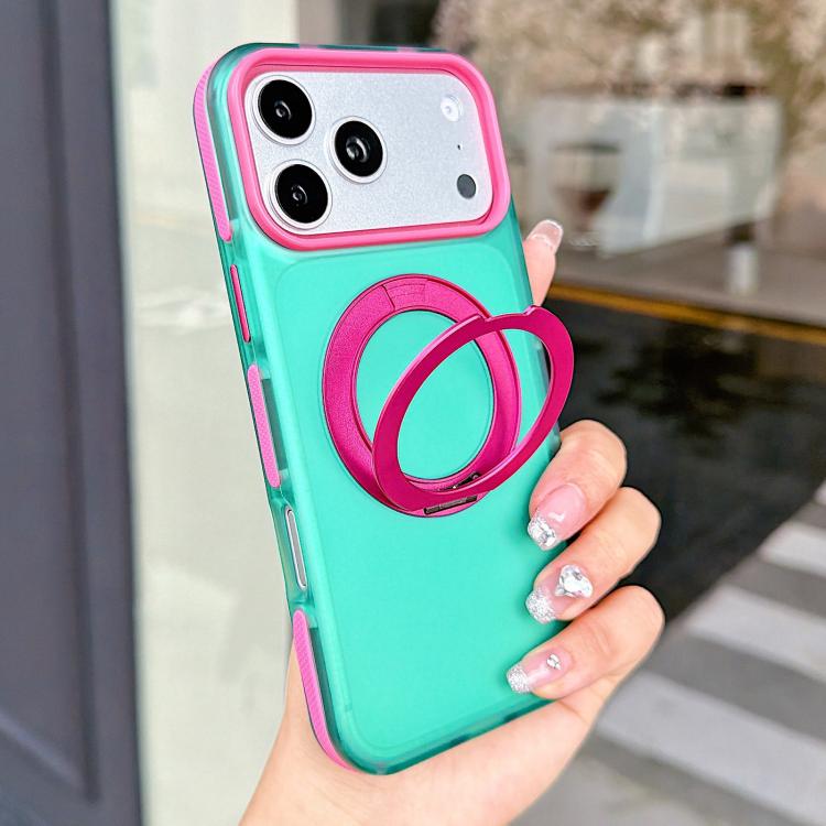 Metal 360 Rotating Holder Magnetic PC Phone Case, For iPhone 17 Pro Max, For iPhone 17 Pro, For iPhone 17, For iPhone 16 Pro Max