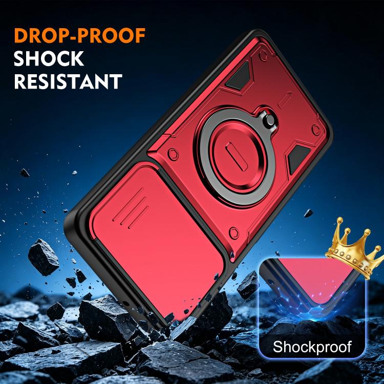 Ring Holder Lens Slide Cover Phone Case, For Honor X5c 4G / X5c Plus, For Honor X9d / X70 5G, For Honor 400 Smart / X7d, For Honor X8b / X8c 4G