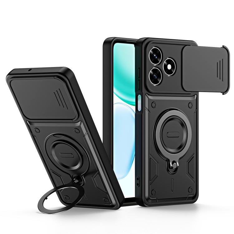 Ring Holder Lens Slide Cover Phone Case, For Honor 600 Smart 5G, For Honor 600 / 600 Pro Global, For Honor 600 Lite Global, For Honor 500 / 500 Pro Global 155.8mm