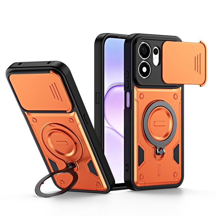 Ring Holder Lens Slide Cover Phone Case, For Honor 600 Smart 5G, For Honor 600 / 600 Pro Global, For Honor 600 Lite Global, For Honor 500 / 500 Pro Global 155.8mm
