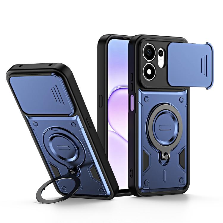 Ring Holder Lens Slide Cover Phone Case, For Honor 600 Smart 5G, For Honor 600 / 600 Pro Global, For Honor 600 Lite Global, For Honor 500 / 500 Pro Global 155.8mm
