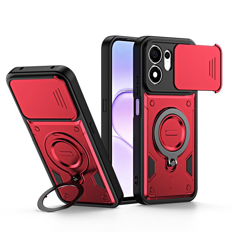 Ring Holder Lens Slide Cover Phone Case, For Honor 600 Smart 5G, For Honor 600 / 600 Pro Global, For Honor 600 Lite Global, For Honor 500 / 500 Pro Global 155.8mm