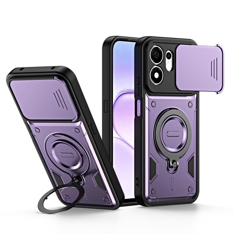 Ring Holder Lens Slide Cover Phone Case, For Honor 600 Smart 5G, For Honor 600 / 600 Pro Global, For Honor 600 Lite Global, For Honor 500 / 500 Pro Global 155.8mm