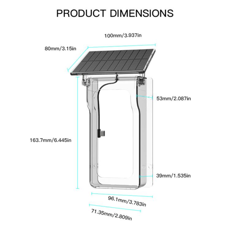 1MP HD Graffiti Smart Video Doorbell Camera With Solar Panel Charging Rain Cover