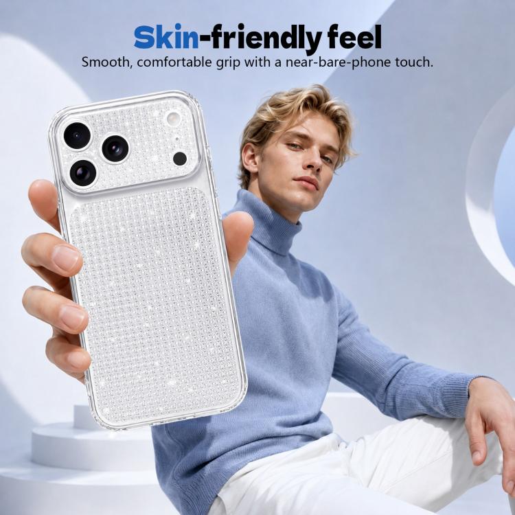 Sparkling Diamond Glitter Airbag Phone Case, For iPhone 17 Pro, For iPhone 17, For iPhone 16 Pro Max, For iPhone 16 Pro