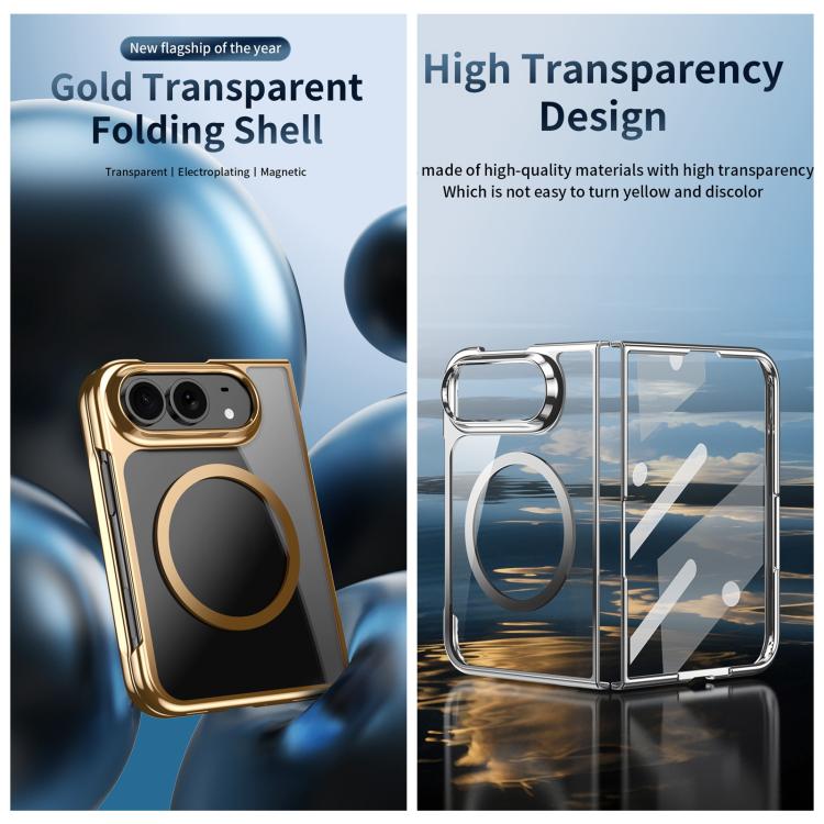 Clear Plated Magnetic Integrated Film Phone Case, For iPhone Duo