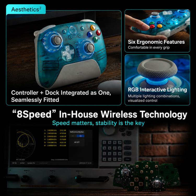 8BitDo TMR Joystick Dual Trigger Tri-Mode Wireless Gaming Controller
