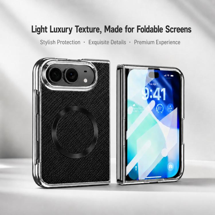 Glitter Powder Magnetic Integrated Film Phone Case, For iPhone Duo