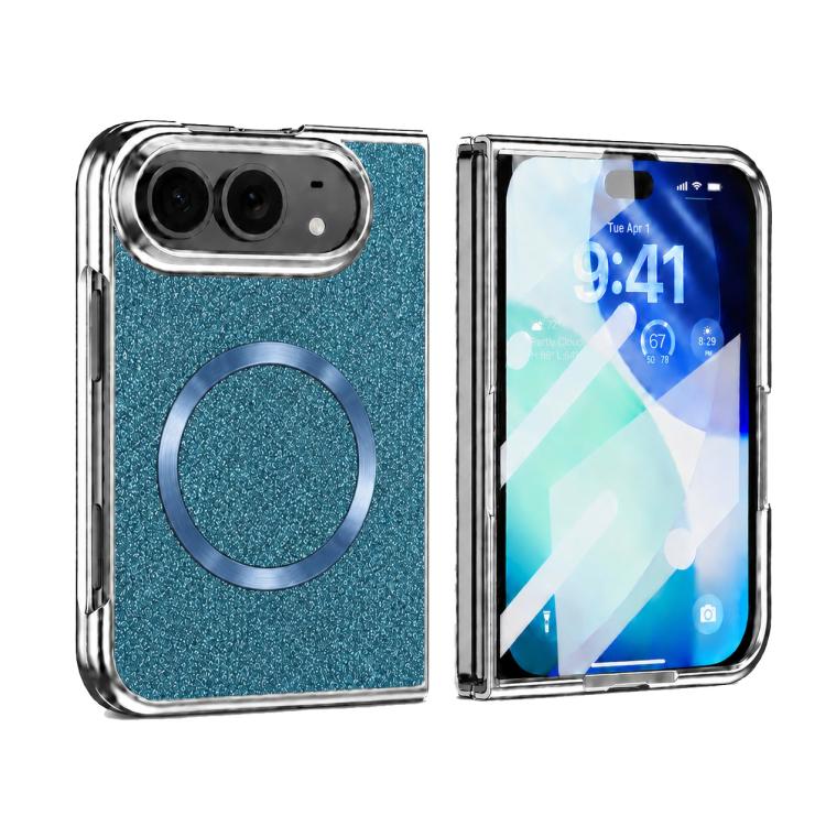 Glitter Powder Magnetic Integrated Film Phone Case, For iPhone Duo