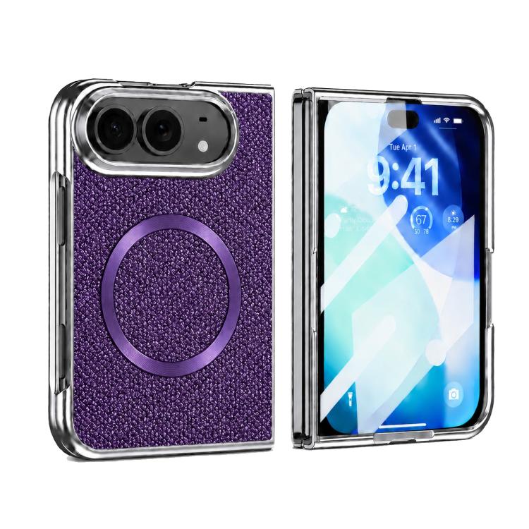 Glitter Powder Magnetic Integrated Film Phone Case, For iPhone Duo