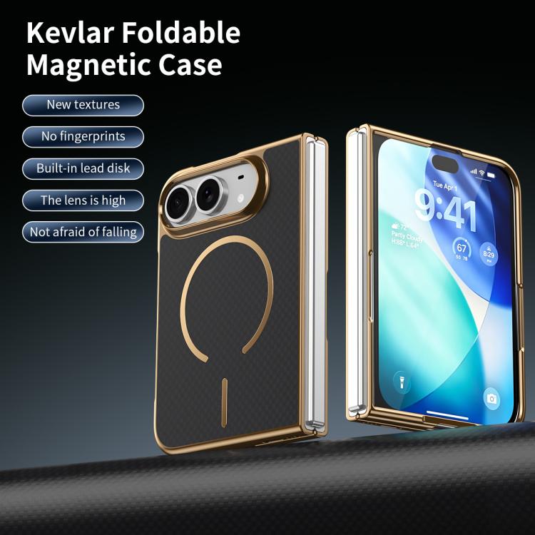 Kevlar Texture Magnetic Integrated Film Phone Case, For iPhone Duo