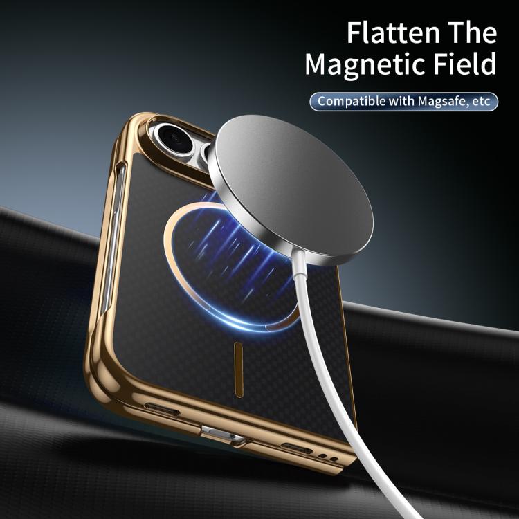 Kevlar Texture Magnetic Integrated Film Phone Case, For iPhone Duo