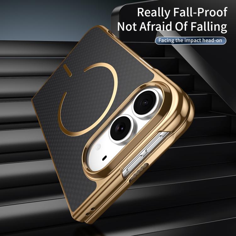 Kevlar Texture Magnetic Integrated Film Phone Case, For iPhone Duo