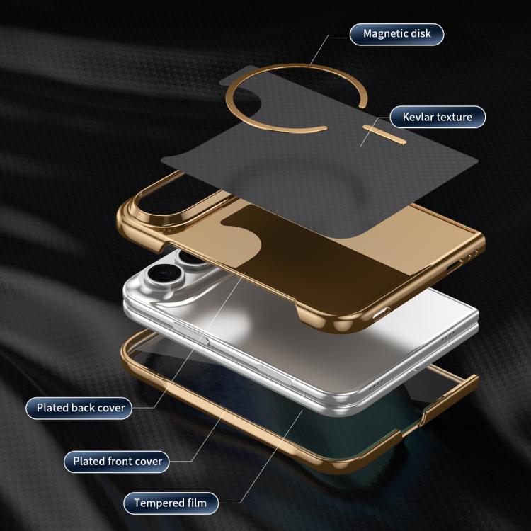 Kevlar Texture Magnetic Integrated Film Phone Case, For iPhone Duo