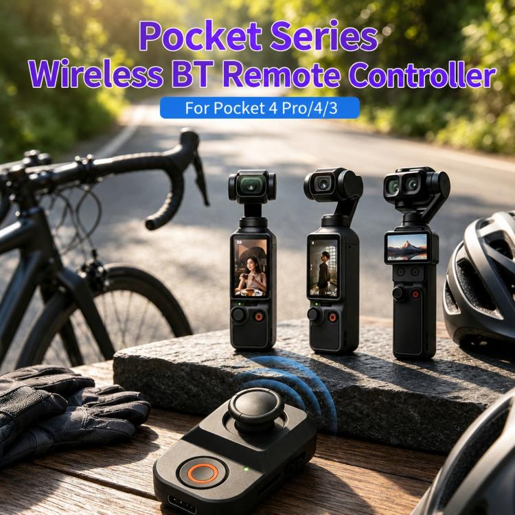 Xasurg Wireless Bluetooth Remote for DJI Osmo Pocket 4P / 4 / 3 – 15m Control