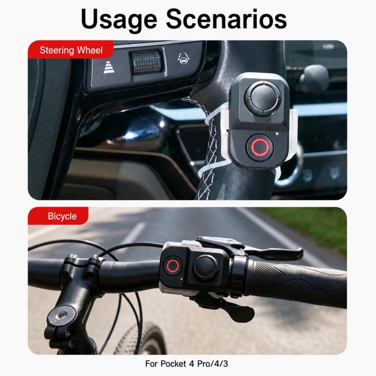 Xasurg Wireless Bluetooth Remote for DJI Osmo Pocket 4P / 4 / 3 – 15m Control