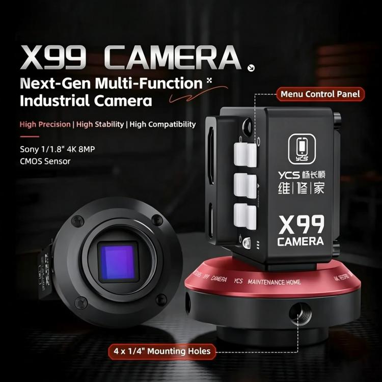 YCS X99 4K 8MP Microscope Camera – Sony CMOS, HDMI + Type-C, C/CS Mount