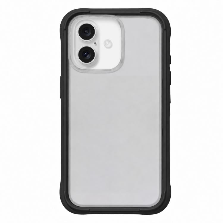 Silicone Frame Bumper Frosted Back Panel Phone Case, For iPhone 16