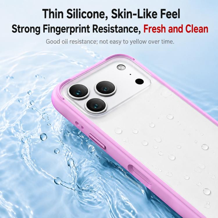 Silicone Frame Bumper Frosted Back Panel Phone Case, For iPhone 16