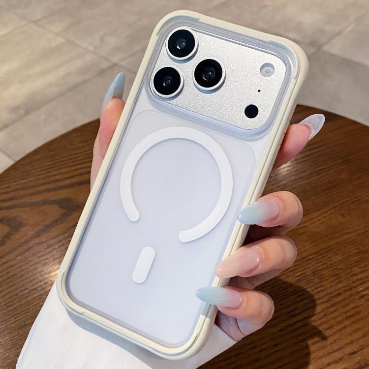 Silicone Frame Bumper Magnetic Frosted Back Panel Phone Case, For iPhone 17 Pro, For iPhone 17, For iPhone 16 Pro Max, For iPhone 16 Pro
