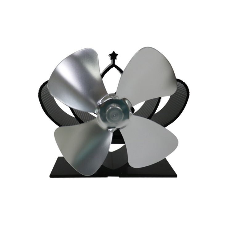 YL201 4-Blade High Temperature Metal Heat Powered Fireplace Stove Fan, YL201 (Grey), YL201 (Gold), YL201 (Rose Red), YL201 (Silver), YL201 (Black), YL201 (Bronze)